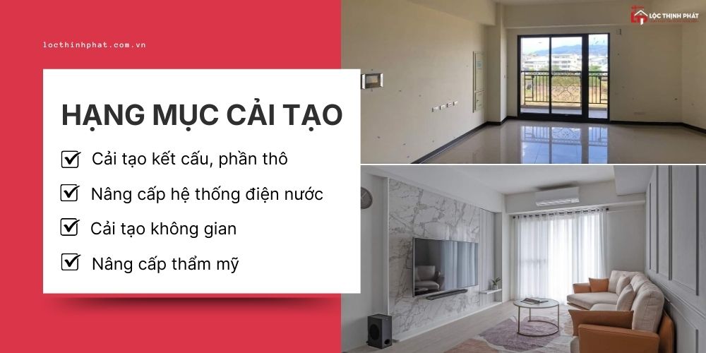 Các hạng mục cải tạo nhà ở