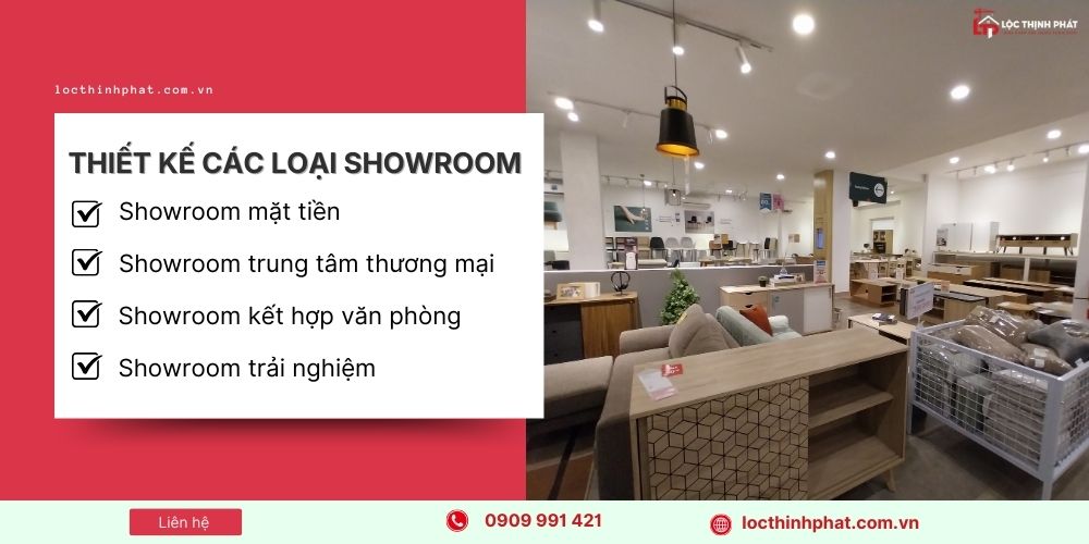Lộc Thịnh Phát nhận thiết kế đa dạng showroom
