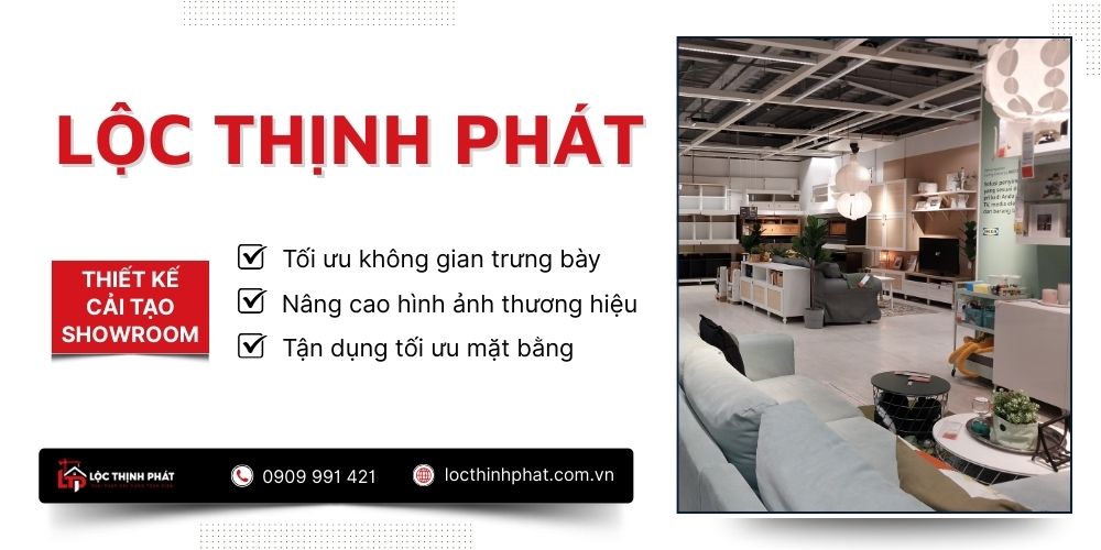 Lộc Thịnh Phát chuyên thiết kế và cải tạo showroom tại TP.HCM